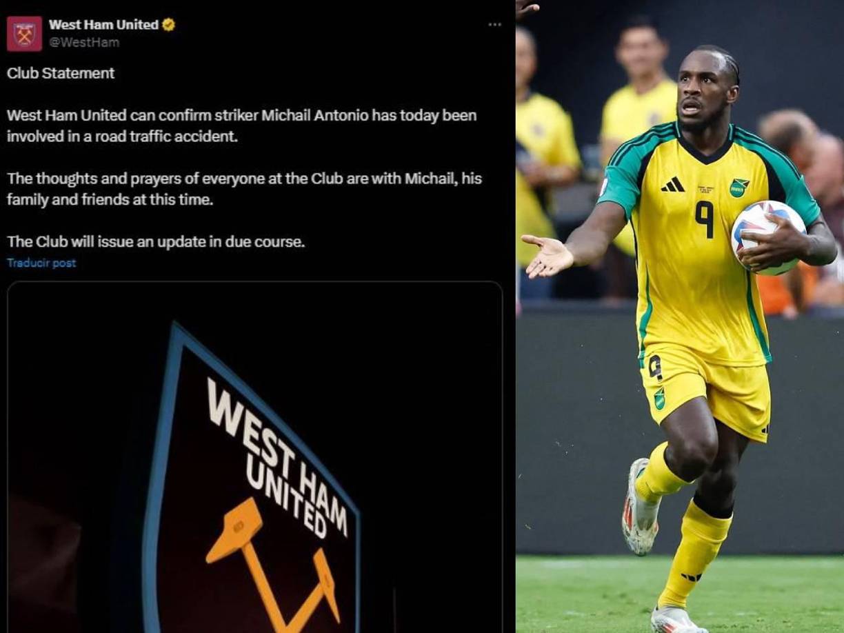 “El West Ham United puede confirmar que el delantero Michail Antonio ha estado involucrado hoy en un accidente de tráfico”, informaba el club a través de sus redes sociales.