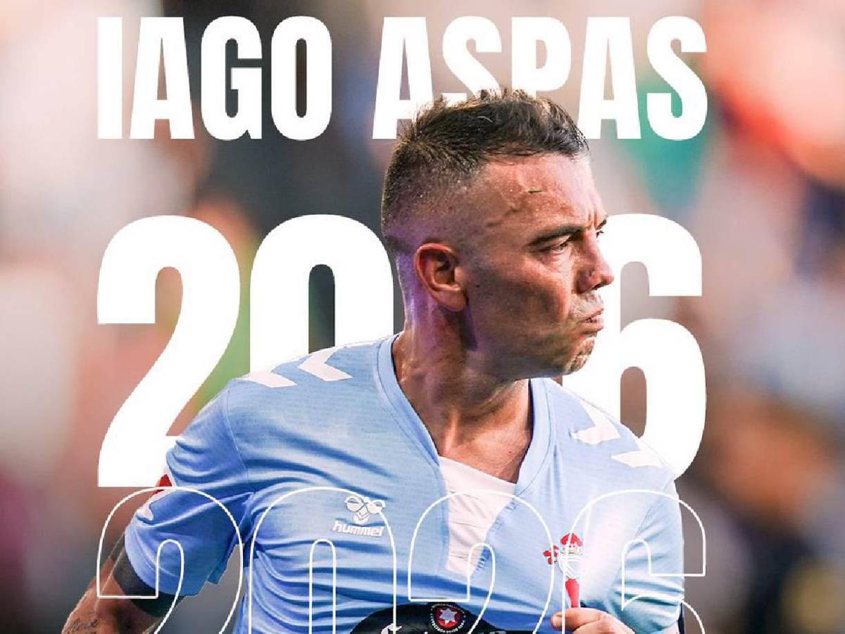 OFICIAL // El RC Celta anunció la renovación de Iago Aspas por una temporada más, hasta el 30 de junio de 2026.