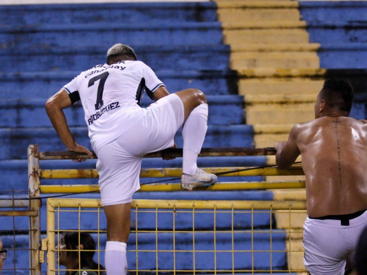 Los jugadores del Alianza entraron a defender a la barra de su equipo en donde recibieron golpes.