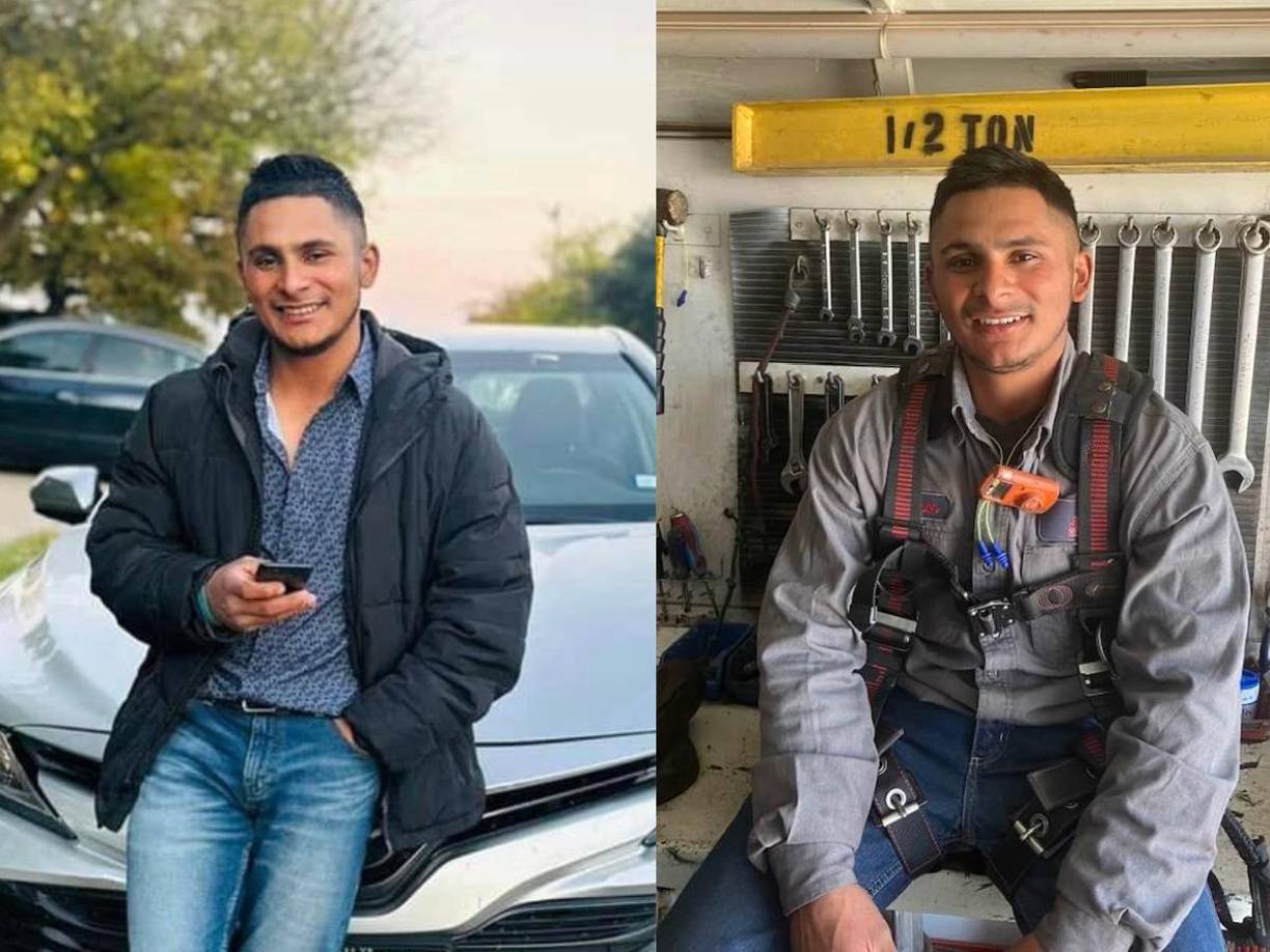 Fotos en vida de Ebinzon Jonael Córdova Ramírez, el hondureño que murió en un accidente en Texas.