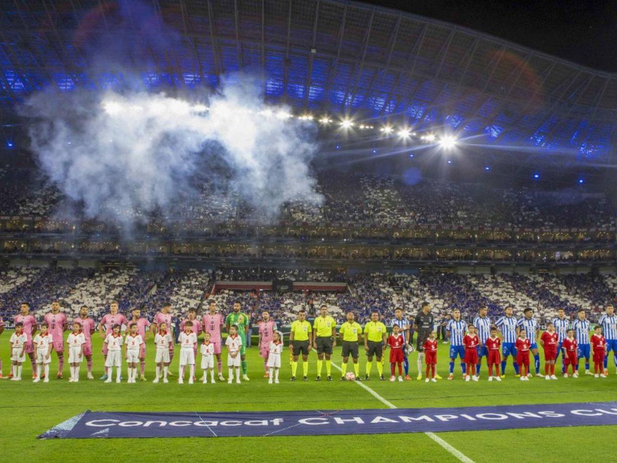 El estadio BBVA lució sus mejores galas para el duelo Monterrey vs Inter Miami.