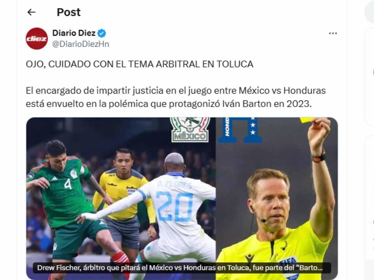Diario Diez: “Ojo, cuidado con el tema arbitral en Toluca.”