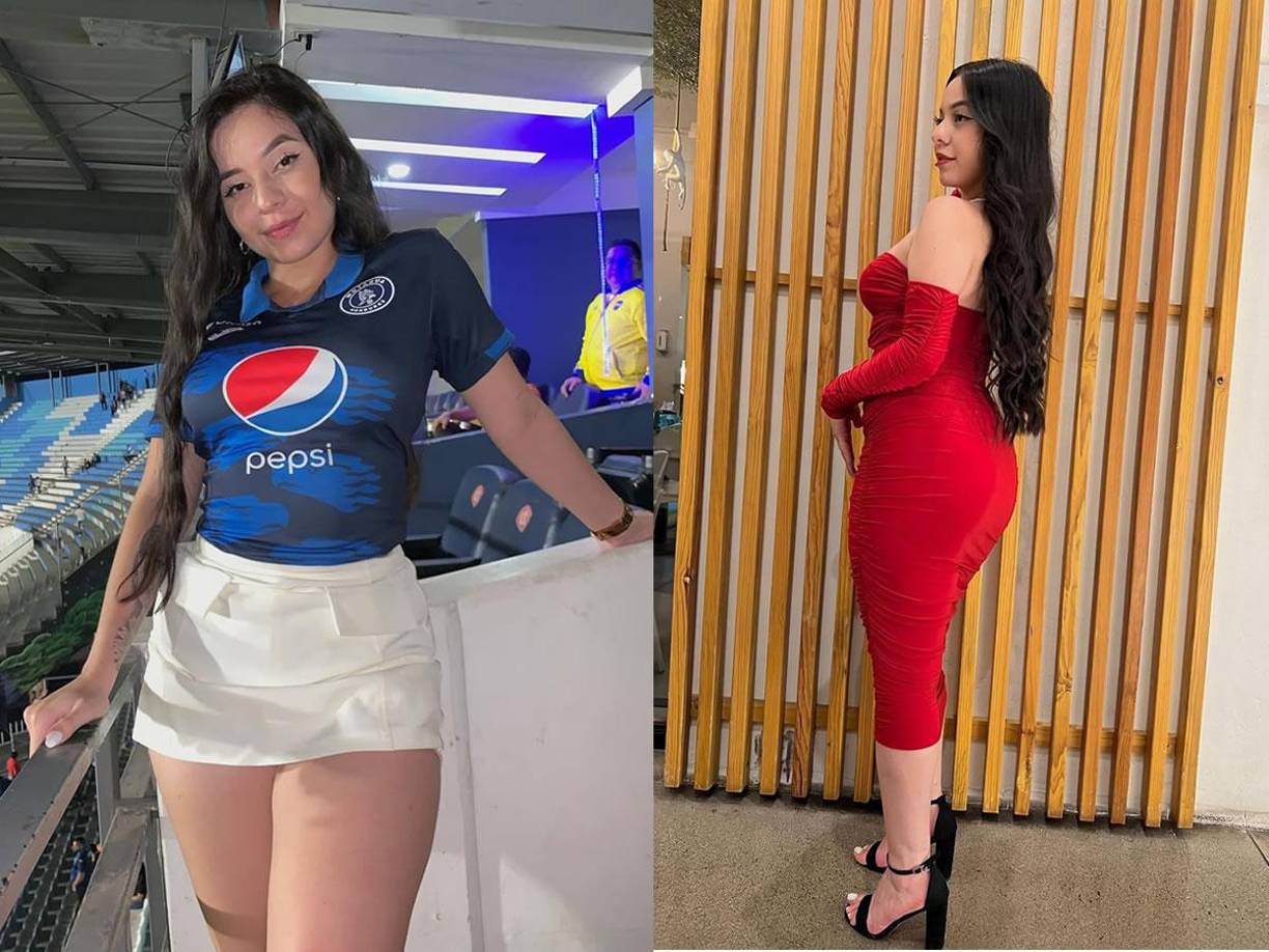 Así es Dayana Zúniga, la linda aficionada del Motagua que robó suspiros en el partido de ida de la final contra Olimpia por un sexy descuido.