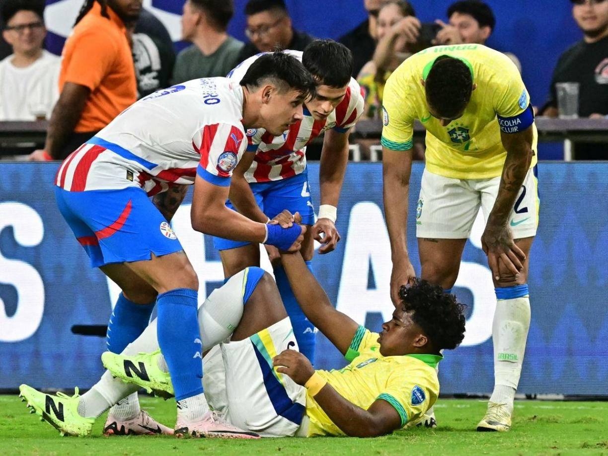Endrick ingresó en el segundo tiempo, pero no pudo anotar con la Selección Brasileña en la Copa América.
