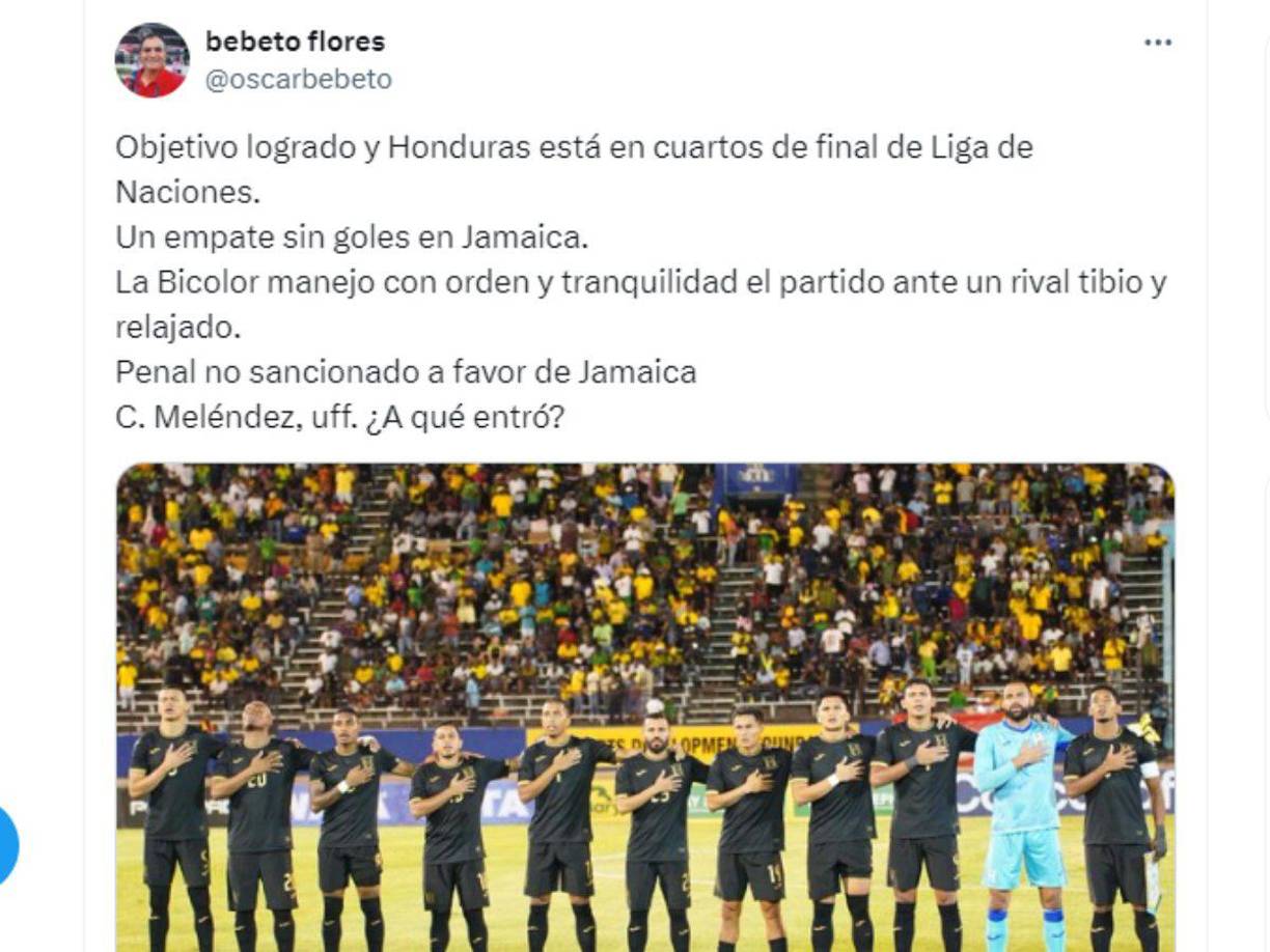 “El Búho” Meléndez fue cuestionado por su ingreso al segundo tiempo en el Jamaica vs Honduras. 