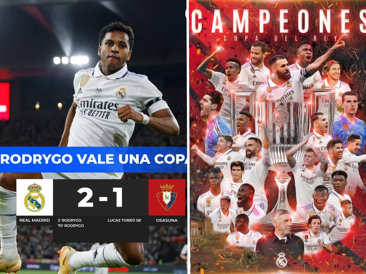 El Real Madrid se coronó campeón de la Copa del Rey tras vencer 2-1 al Osasuna. Así reaccionaron los medios, periodistas y el mensaje del FC Barcelona.