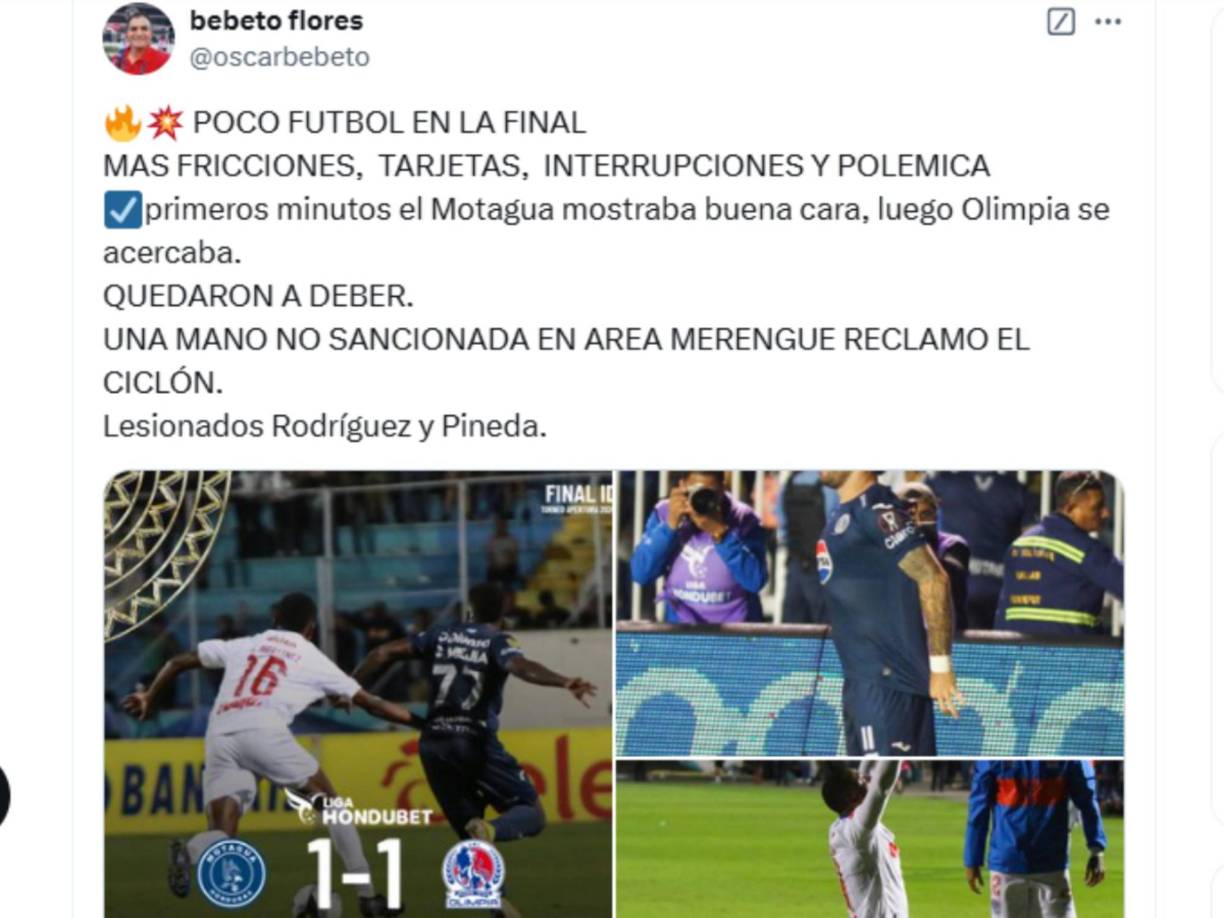 La opinión del periodista Bebeto Flores: “Poco fútbol en la final.”