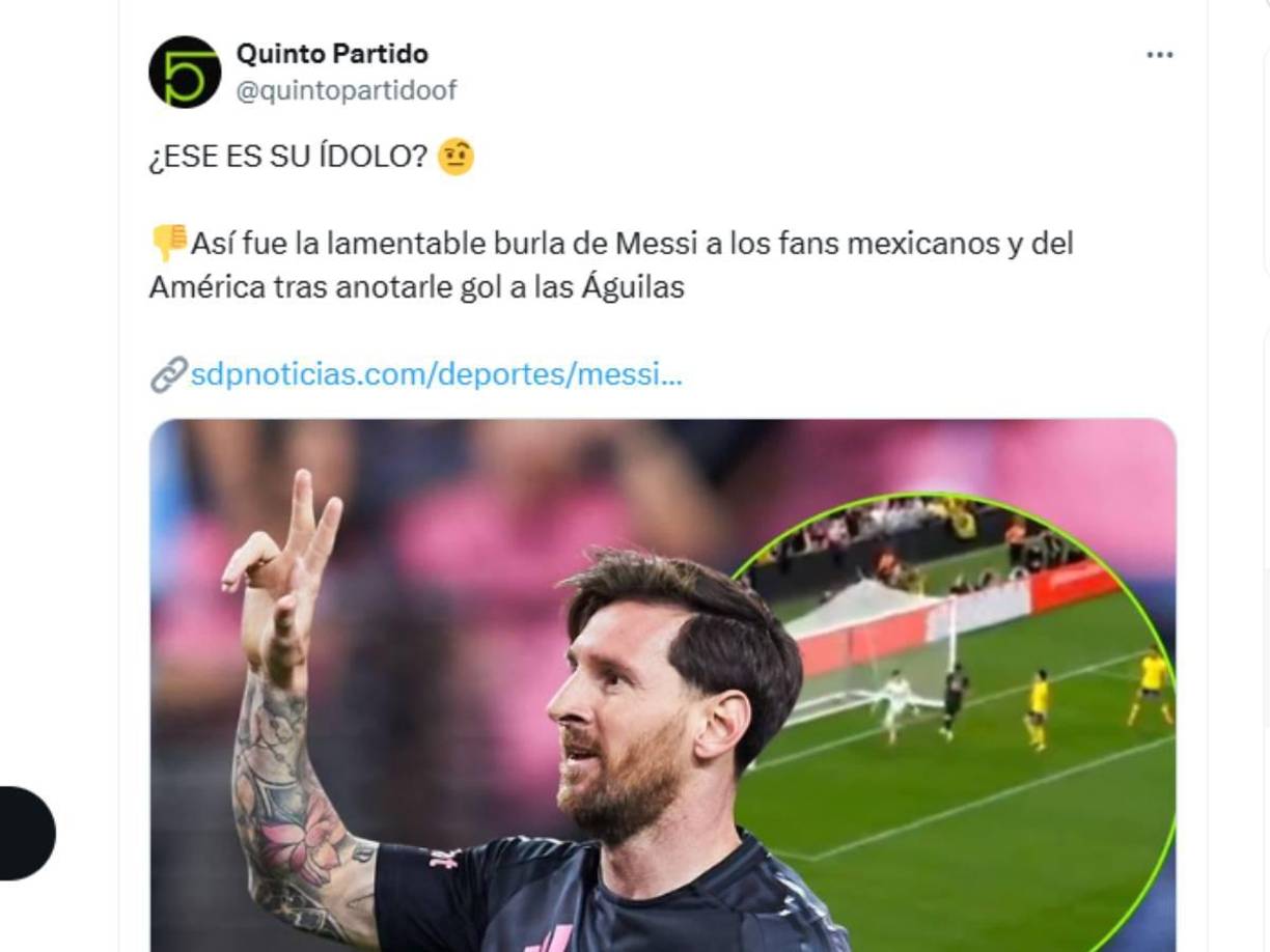 Otro de los fuertes comentarios de la prensa mexicana sobre Messi. 