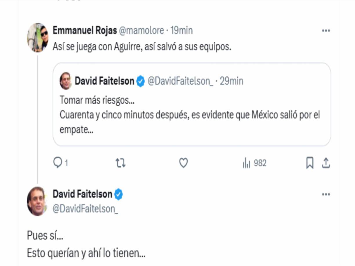 Faitelson deja ácidos comentarios por el Honduras - México: “Acaba de jo...”
