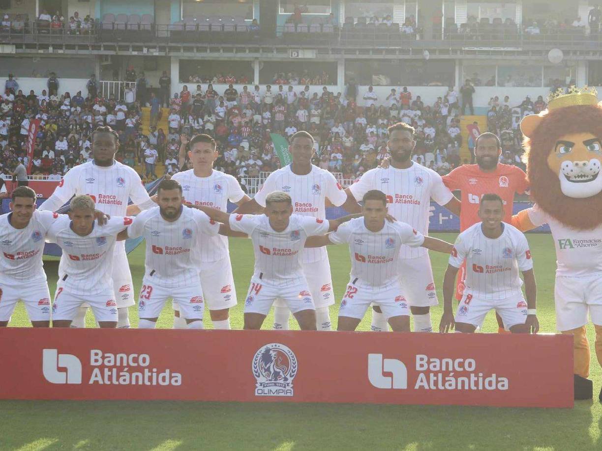 El 11 titular del Olimpia que enfrentó al Motagua en el clásico capitalino.