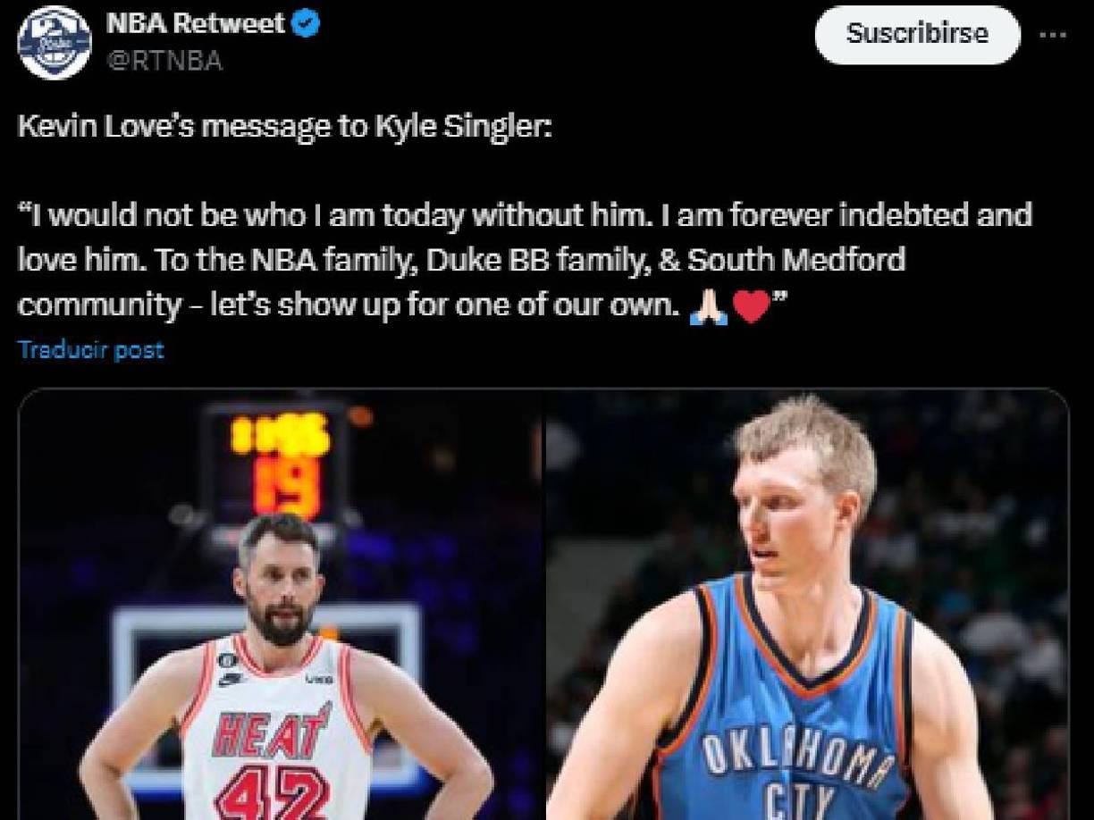 “Estoy aquí para ti, hermano. Siempre y para siempre” y “No estás solo, hermano. Estoy aquí para ayudarte”, son otros de los comentarios que recibió de figuras como Isaiah Thomas y Andre Drummond.