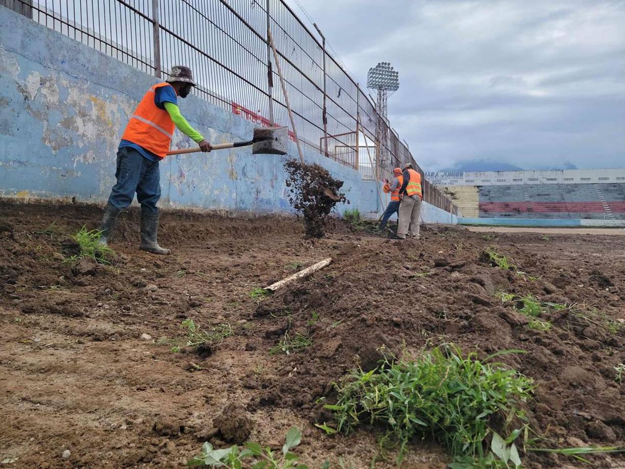 El estadio Ceibeño va a contar con un nuevo sistema de drenaje y riego, algo que es clave cuando se hace un cambio total del césped.
