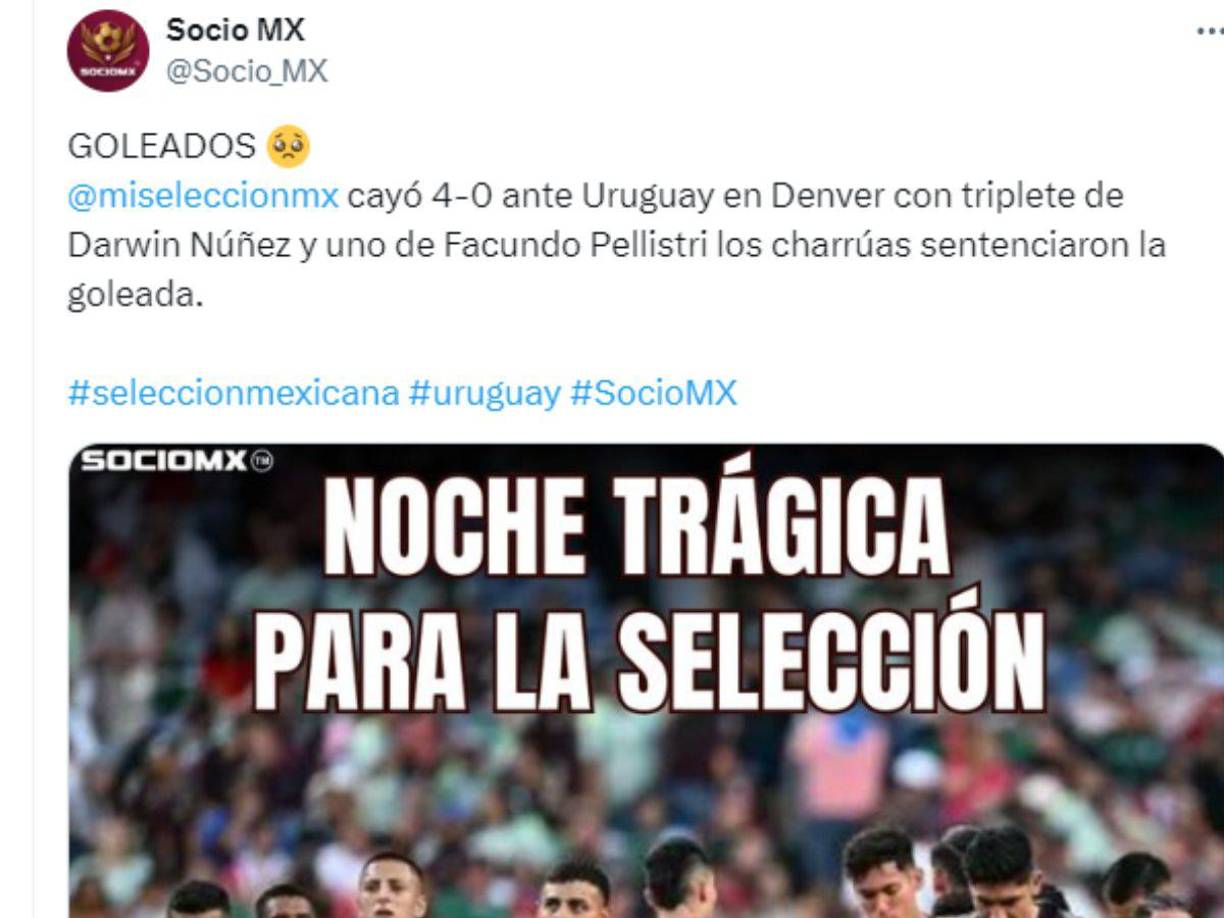 ”Noche trágica”, fue otro de los titulares por parte de la prensa deportiva de México.