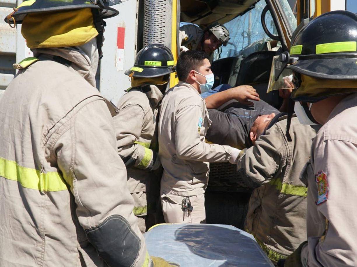 El accidente se registró en la 33 calle que conduce hacia los juzgados de San Pedro Sula.