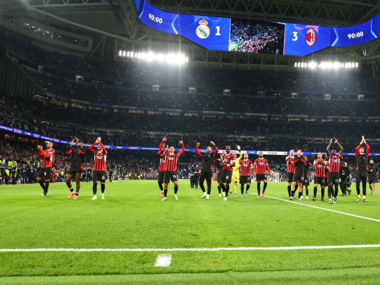 El AC Milan dio el batacazo tras vencer 1-3 al Real Madrid en el propio Santiago Bernabéu. 