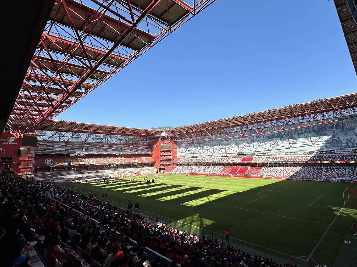 Así luce actualmente el estadio Nemesio Diez de Toluca.