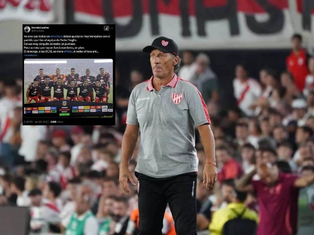 “Yo creo que todos en #Instituto deben quedarse muy tranquilos con el partido que hizo el equipo de Pedro Troglio”