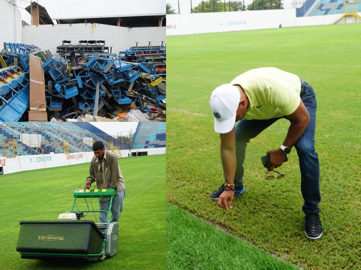 El estadio Morazán de San Pedro Sula lleva más de un año en remodelaciones y mejoras con el césped híbrido. Este día, el comisionado de Condepor, Mario Moncada, ha realizado la última inspección y anunció que la institución del Gobierno de Honduras se hará cargo. 