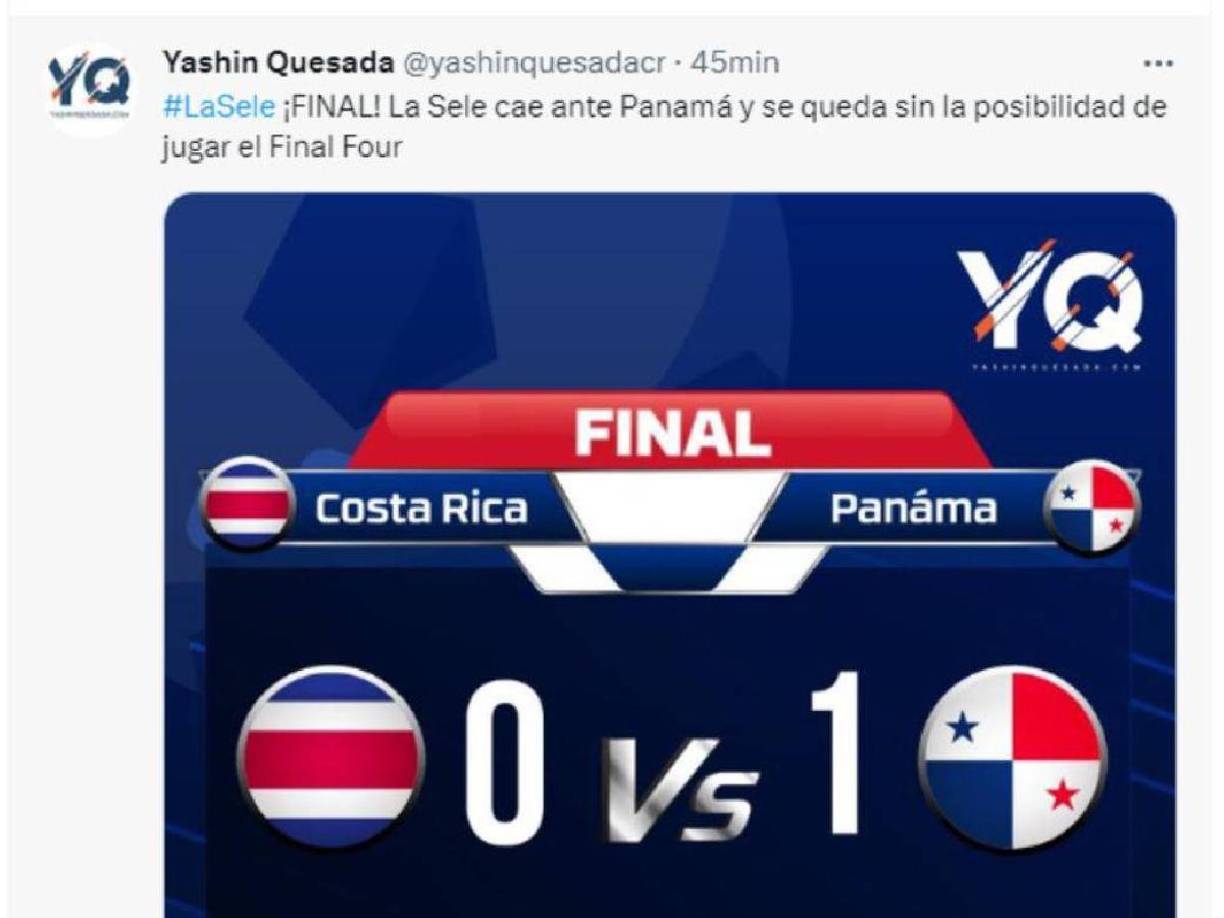 Yashin Quesada de Costa Rica: ¡FINAL! La Sele cae ante Panamá y se queda sin la posibilidad de jugar el Final Four