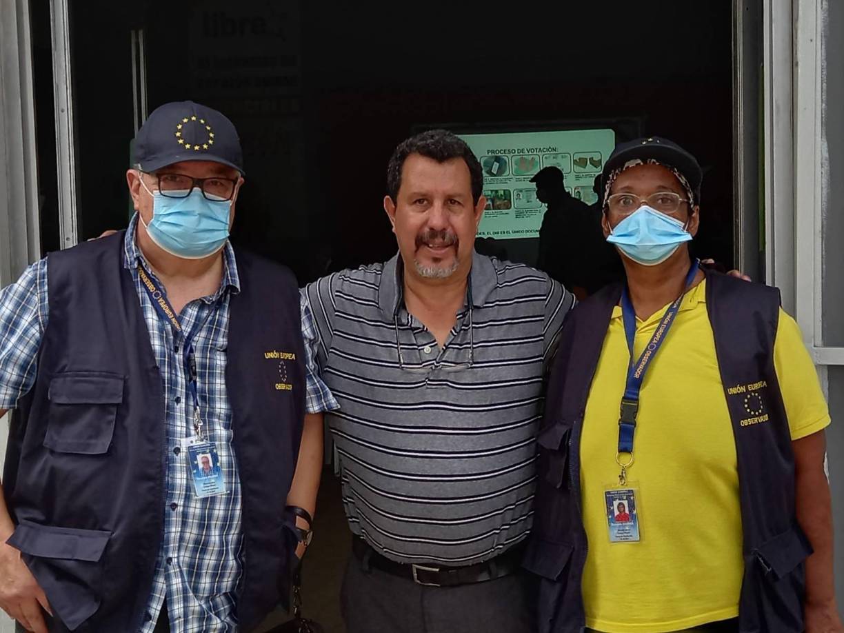 Con el aspirante de Democracia Cristiana en Comayagua.