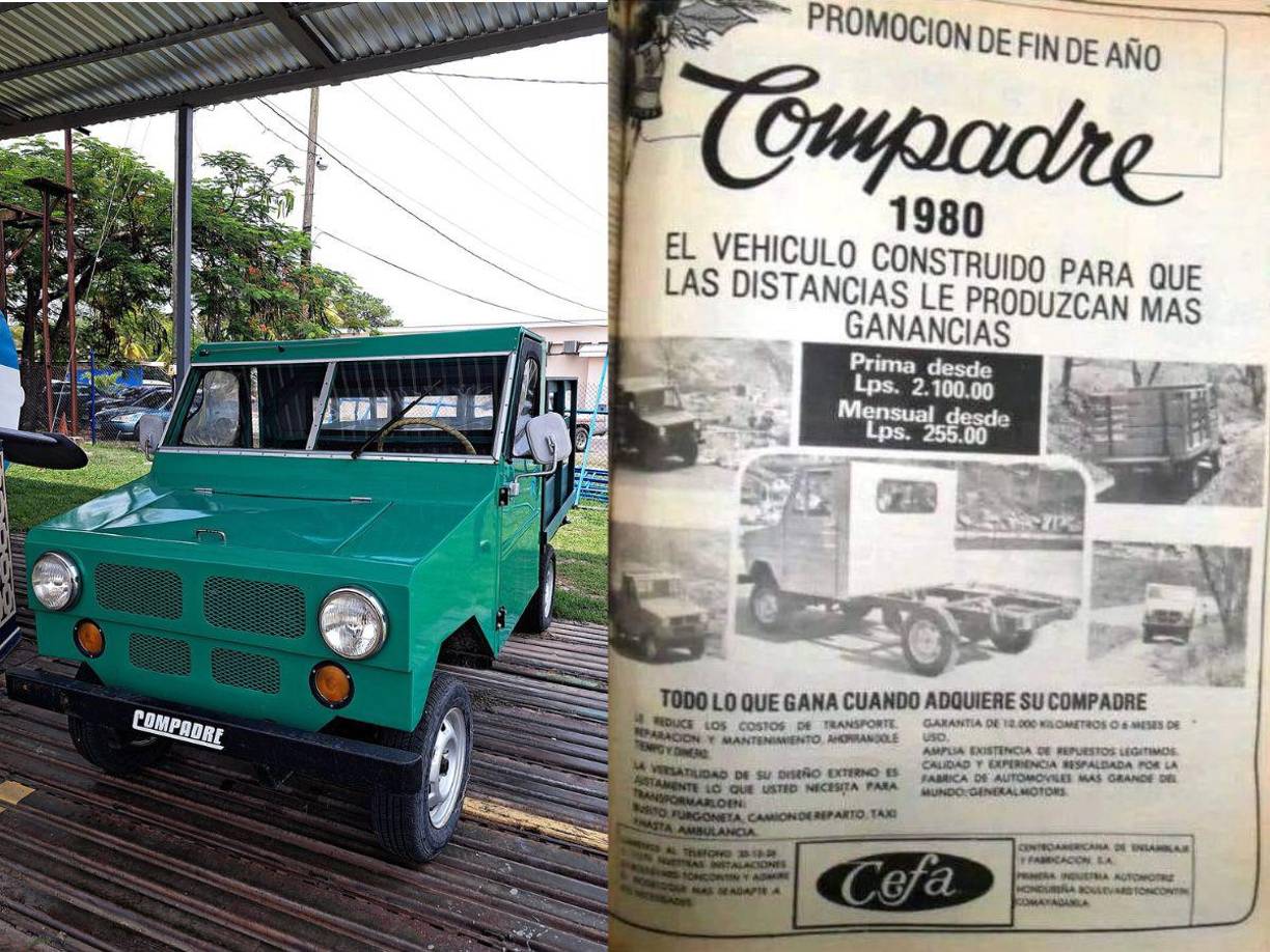 En la década de 1970, Honduras incursionó en la industria automotriz con la creación de “El Compadre”, un vehículo tipo camioneta diseñado para satisfacer las necesidades del sector rural.