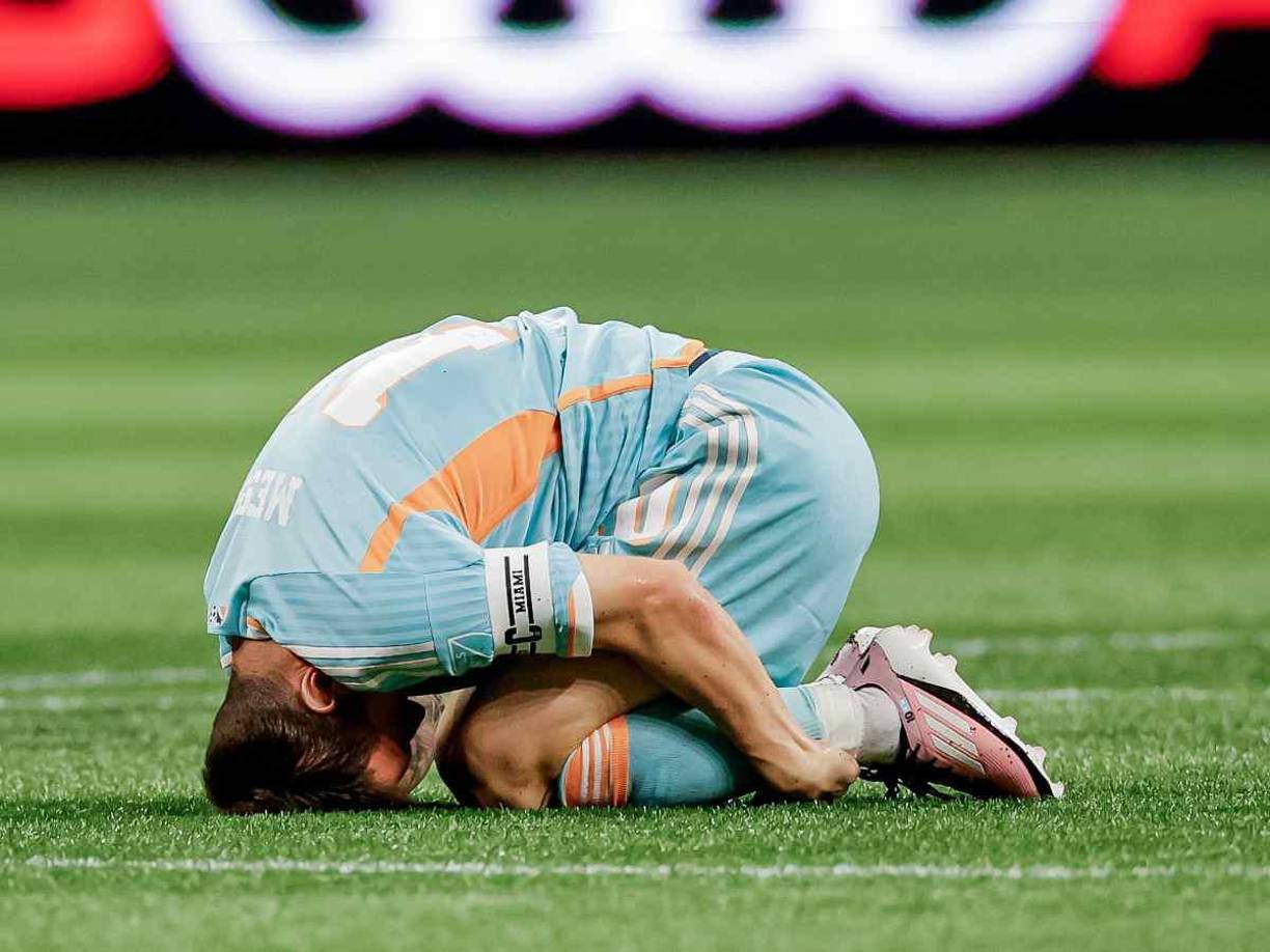 Messi recibió algunas entradas fuertes por parte de los jugadores del Atlanta United. 