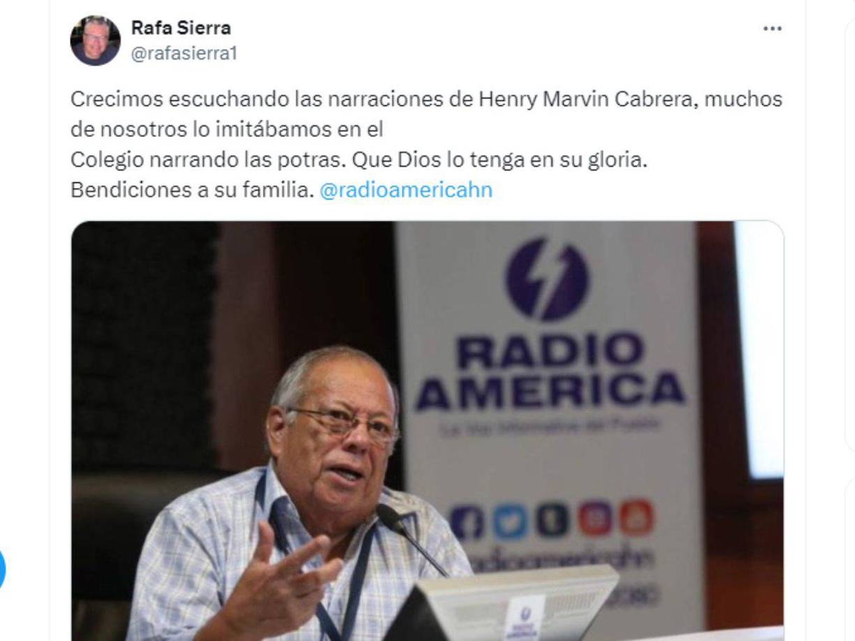 Rafa Sierra dejó un mensaje tras la muerte del cronista deportivo.