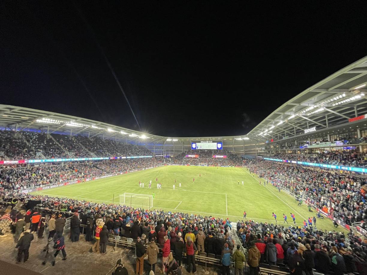 El estadio Allianz Field de Minnesota lució lleno para el partido Estados Unidos-Honduras.
