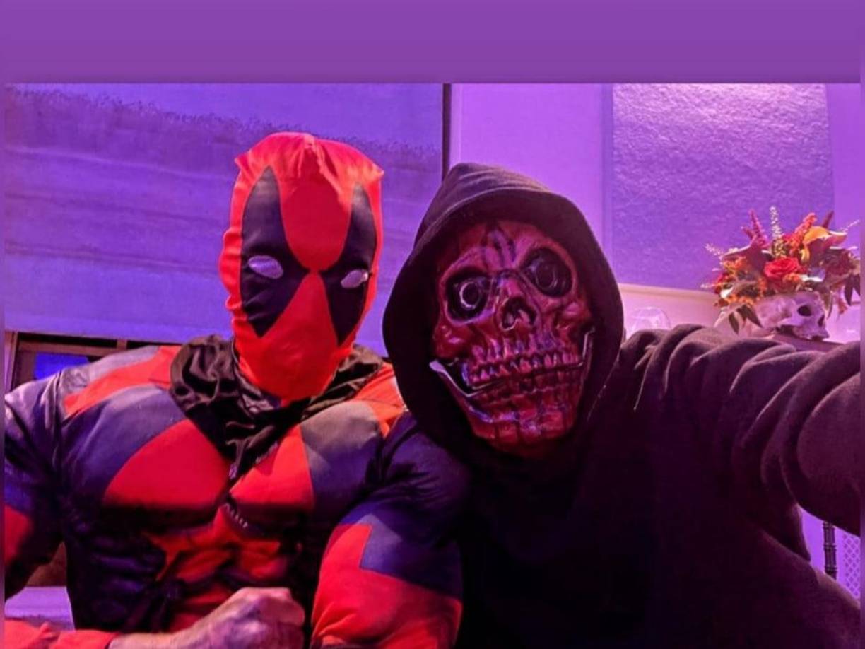Pierre-Emerick Aubameyang: El delantero del Arsenal se disfrazó en honor a Deadpool.