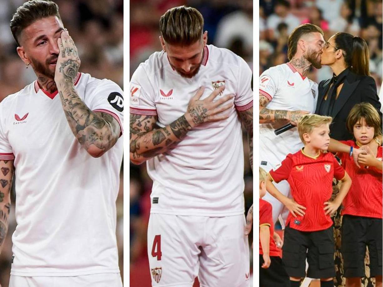 Así fue la presentación de Sergio Ramos con el Sevilla. El ex PSG rompió en llanto, su esposa deslumbró y el mensaje de un crack del Real Madrid. 