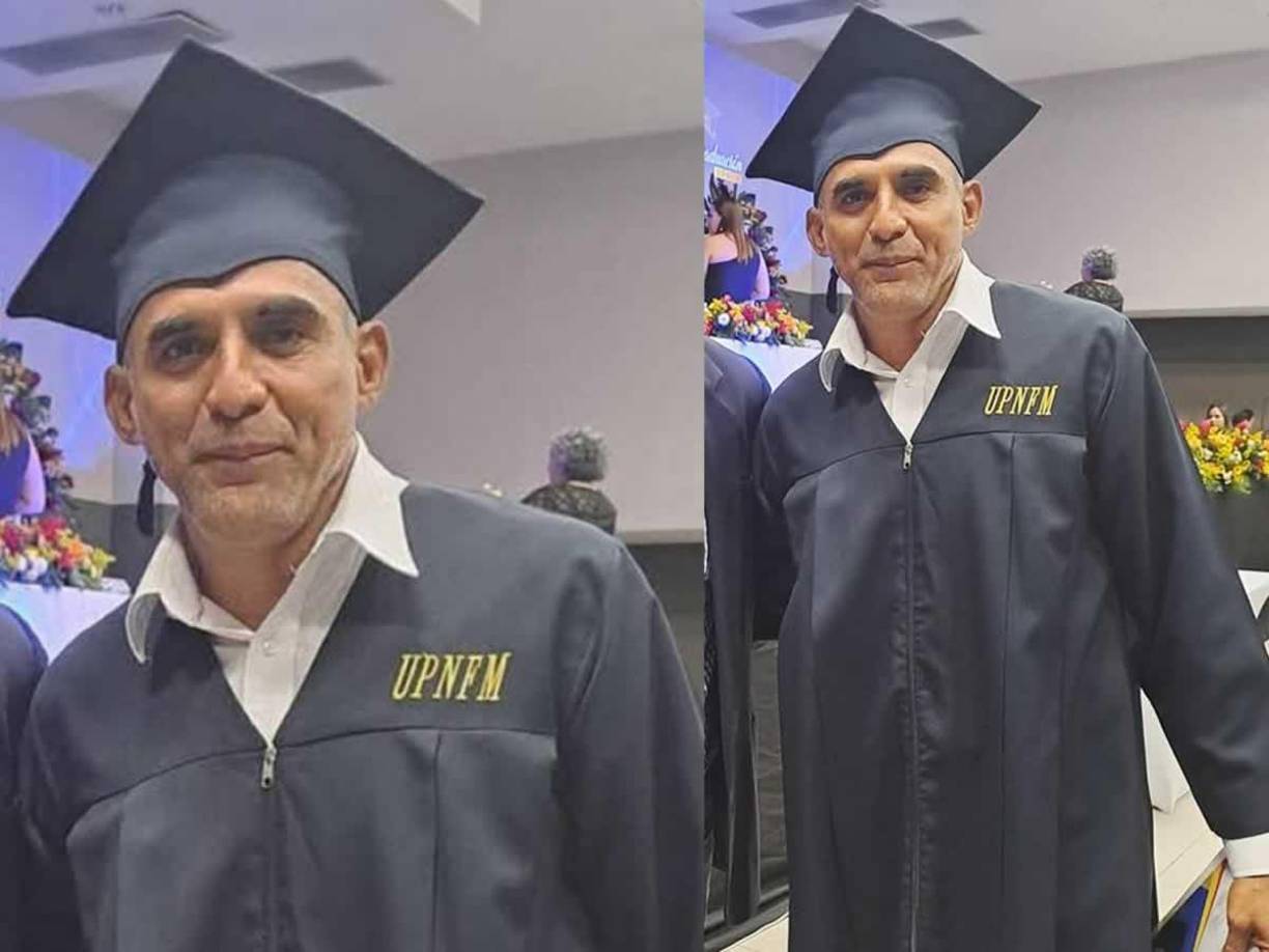 Mario César ‘Pescado’ Rodríguez, quien vistió la camisa de la Selección de Honduras y de equipos como Real España y Marathón, logró el título de Licenciatura en educación física.