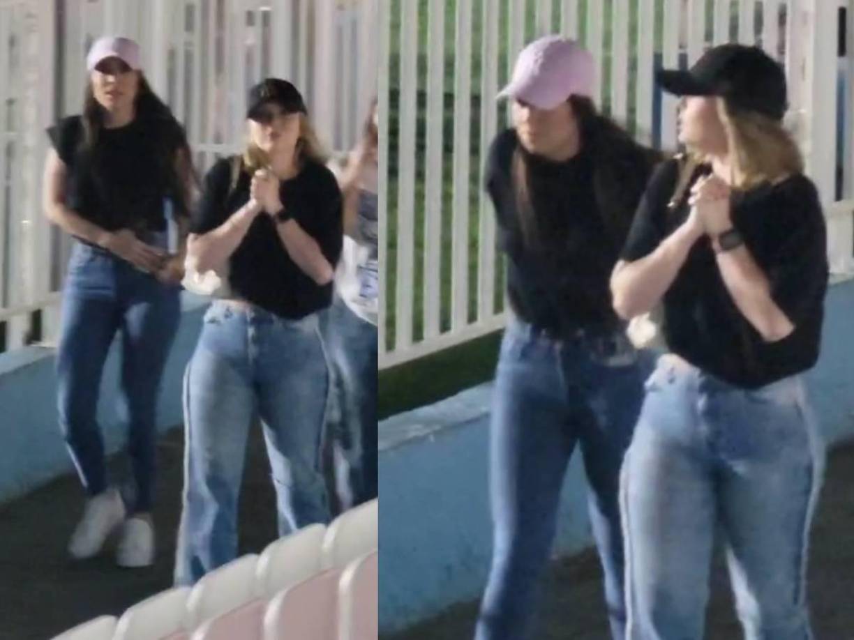 Las alertas se dispararon cuando Cecilia García, pareja de Agustín Auzmendi, compartió en todo momento con la dama en el estadio Nacional Chelato Uclés durante el partido del domingo contra Victoria.