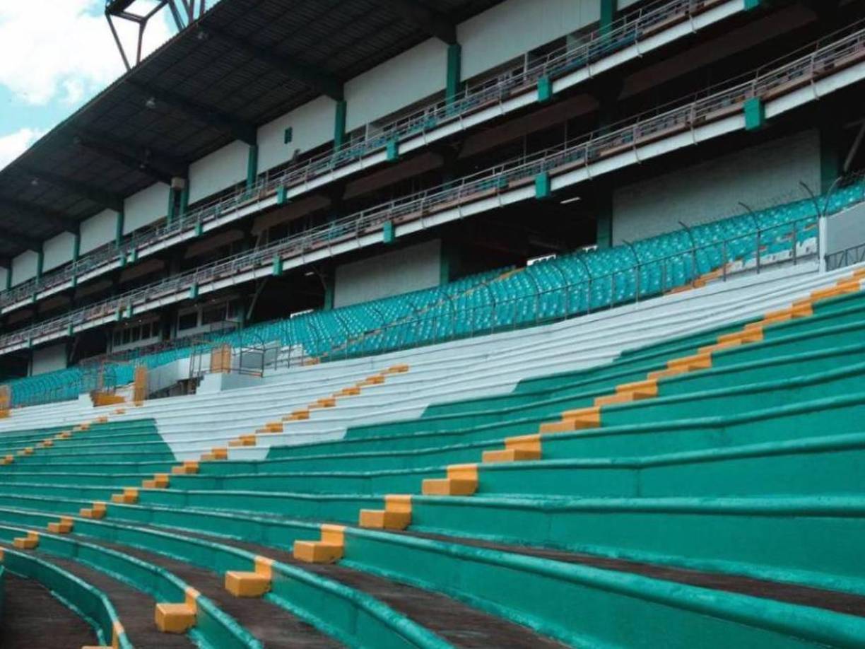 Los trabajos también se están haciendo en las fachadas del Olímpico, desde pintura y otro tipo de mejoras.