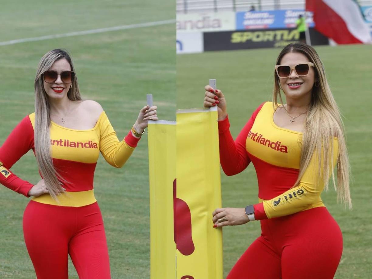 Las bellas chicas también se hicieron presentes en el recinto sampedrano para engalanar la previa.