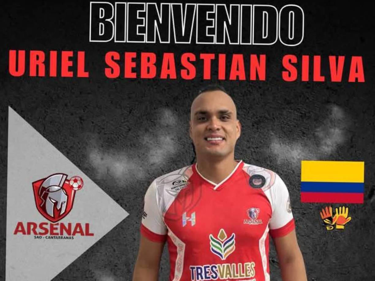 El portero colombiano Uriel Sebastián Silva es nuevo jugador del Arsenal SAO de Cantarranas de la Liga de Ascenso de Honduras.