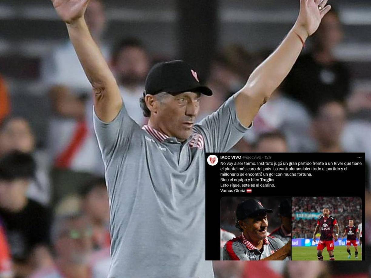 IAAC: “No voy a ser termo, Instituto jugó un gran partido frente a River. Esto sigue, este es el camino”.