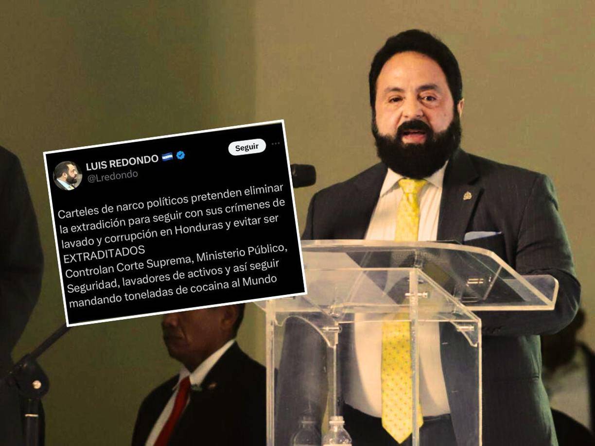 El presidente del Congreso Nacional, Luis Redondo, escribió hace tres años en Twitter (ahora X) una opinión sobre el tratado de extradición entre Honduras y Estados Unidos, tema toral en la actualidad política de Honduras tras el anuncio del gobierno de denunciar el tratado. 