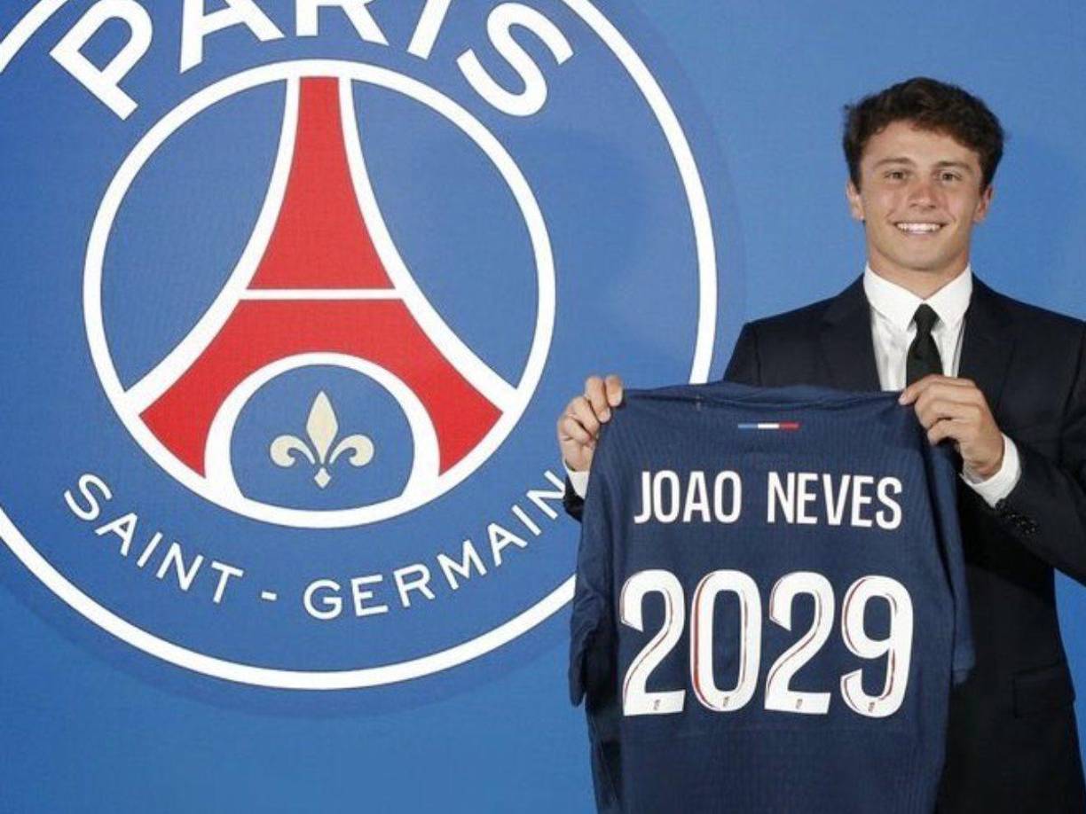 El PSG saca la chequera: Han fichado al portugués João Neves por 60.000.000 € + 10M€ bonus. Firma hasta junio de 2029 y llega procedente del Benfica.