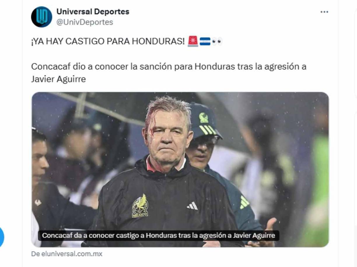 En redes sociales ha sido la noticia el castigo a la selección de Honduras y la advertencia al DT de México. 