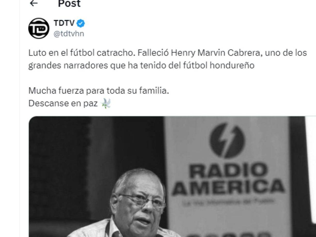 Honduras: Consternación por muerte de Henry Marvin Cabrera