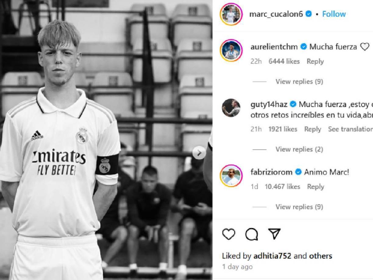 El joven recibió mensajes de varias figuras, uno de ellos el jugador de la primera plantilla, Tchouaméni.