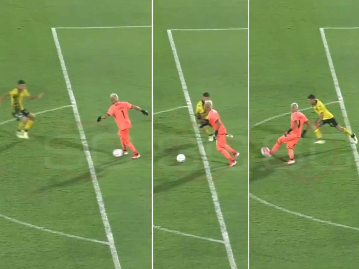 Keylor Navas hasta se dio un lujito, sacando su calidad con los pies, eludiendo con un amague a un jugador de Aldosivi que llegaba a marcarlo. La afición de Newell’s se emocionó.