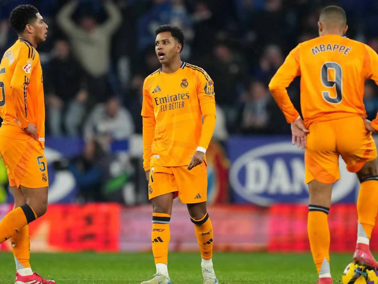 Rodrygo, Jude Bellingham y Kylian Mbappé no pudieron marcar contra el Real Madrid.
