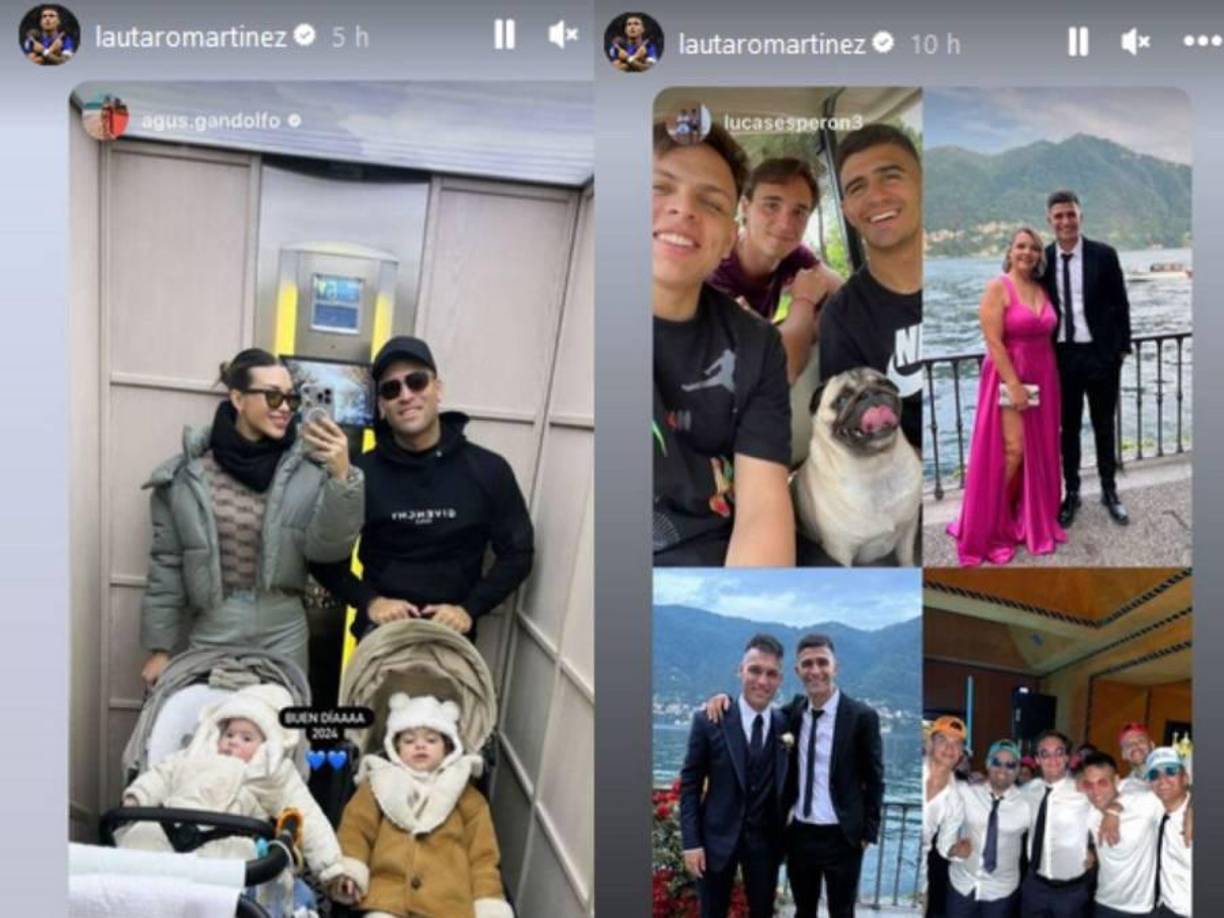 Lautaro Martínez: Delantero argentino del Inter de Milán junto a sus familiares. 