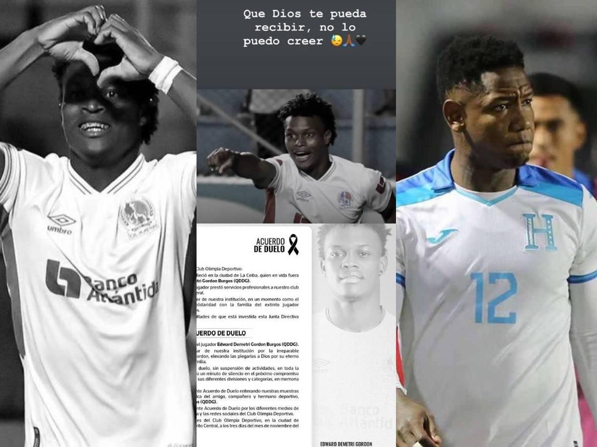 Futbolistas y exjugadores han lamentado la triste noticia sobre el fallecimiento de Demetri Gordon, joven promesa del Olimpia.