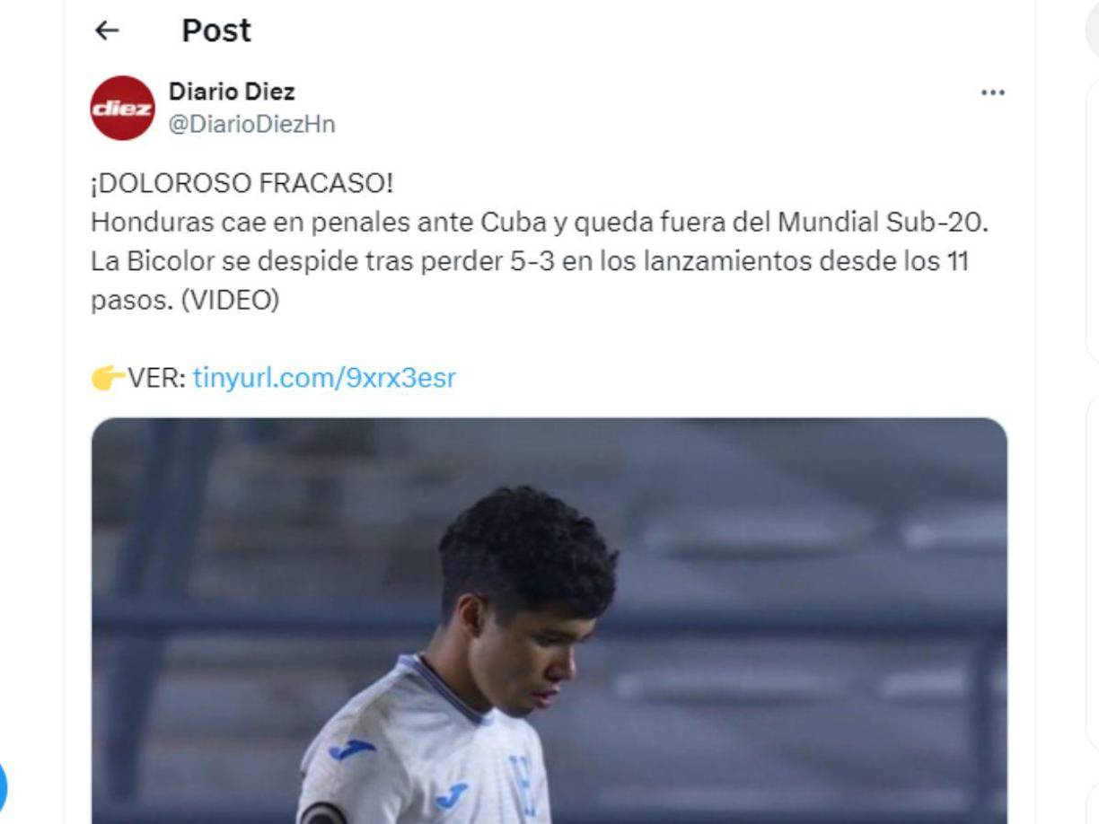 ”Doloroso fracaso”, señaló Diario Diez en sus redes sociales.