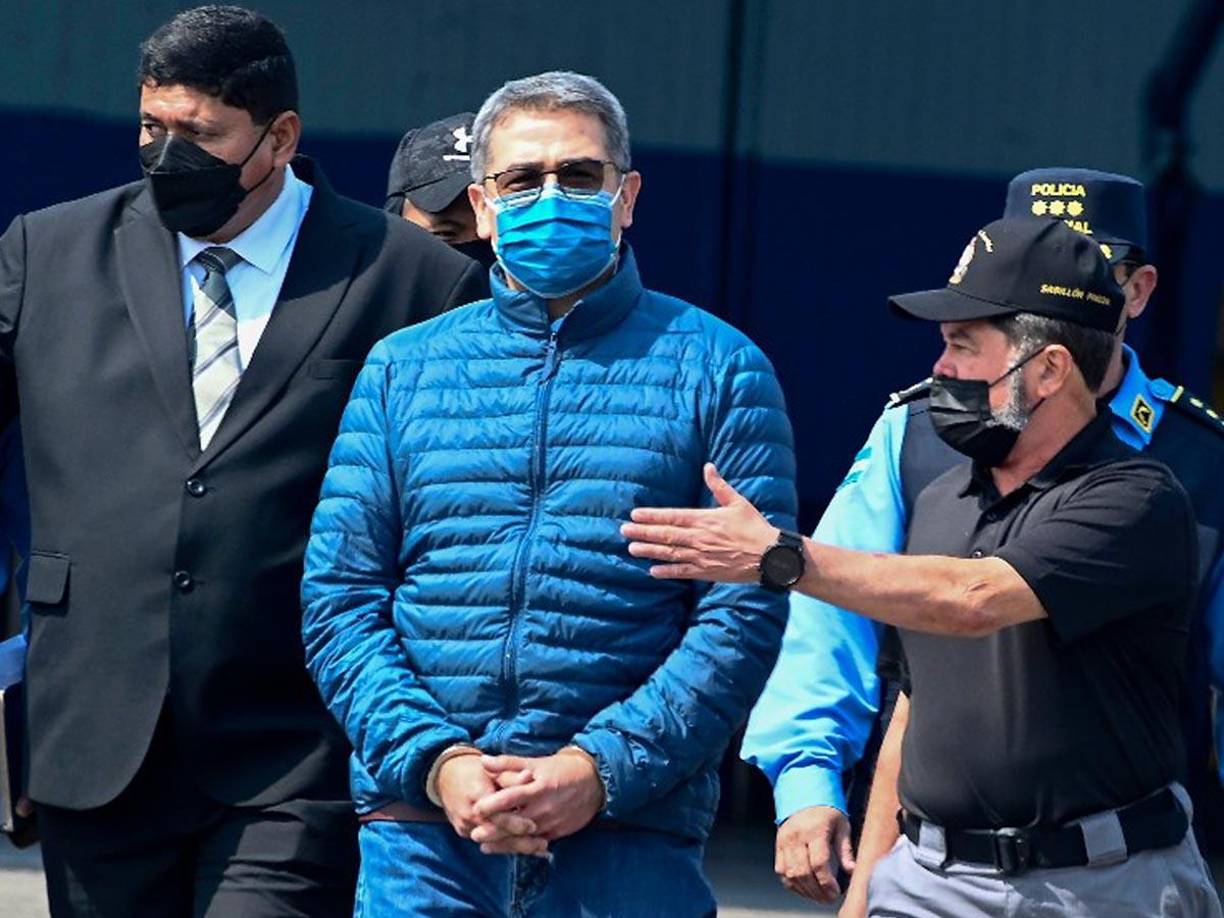  El expresidente, de 55 años, fue extraditado a Nueva York en abril de 2022 acusado de enviar al menos 500 toneladas de cocaína a Estados Unidos, entre 2004 y 2022. Foto: LA PRENSA/Jane Rosenberg