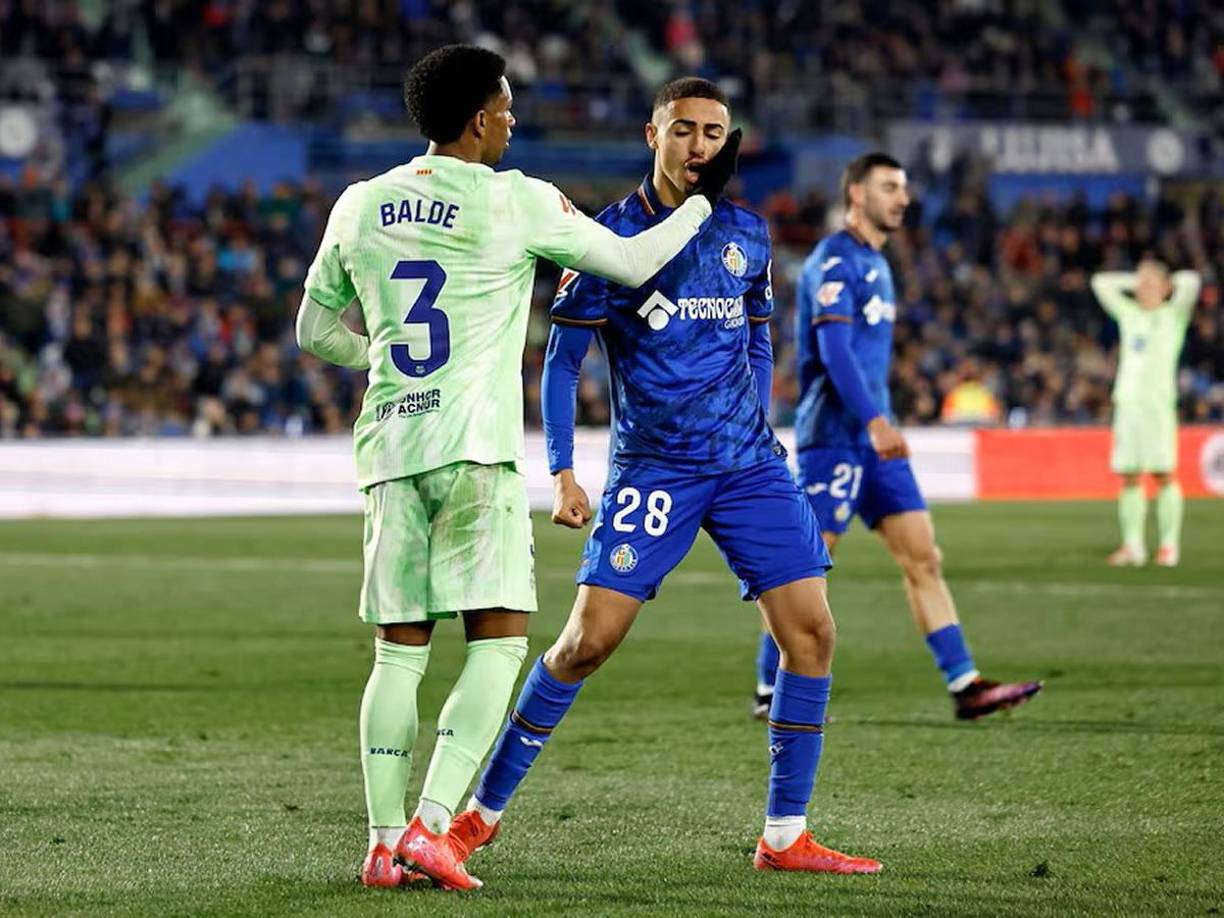 La agresión del jugador del Barcelona contra el del Getafe fue sin estar el balón en disputa.