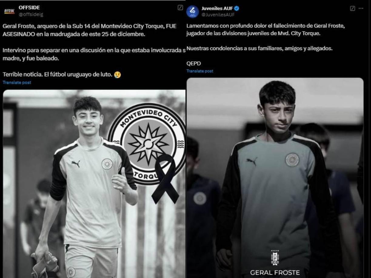 La noticia generó conmoción en redes sociales y equipos, instituciones y medios de distintos países se pronunciaron.