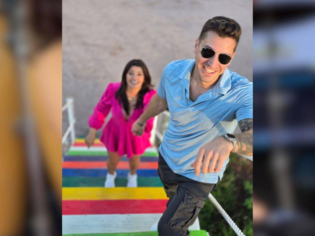 Y es que por primera vez su nuevo galán la acompañó a su trabajo en El Vive de HCH. 